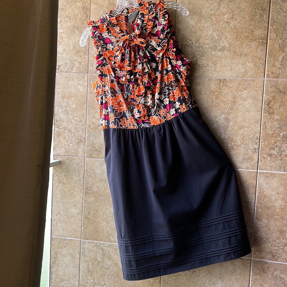 Anthropologie Floral Black Dress